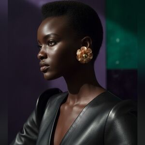 Bold Vintage Flower Statement Earrings